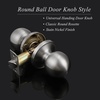 image:imageProbrico Ball Passage Door Knobs Handles Hall Closet Keyless Door Lock in Brushed Nickel Finish 3 Pack