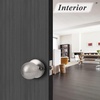 image:imageProbrico Ball Passage Door Knobs Handles Hall Closet Keyless Door Lock in Brushed Nickel Finish 3 Pack