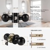 image:imageProbrico Ball Privacy Door Knobs BedBath Door Locks Brushed NickelBlack