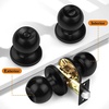 image:imageProbrico Ball Privacy Door Knobs BedBath Door Locks Brushed NickelBlack