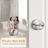 image:imageProbrico Ball Privacy Door Knobs BedBath Door Locks Brushed NickelBrushed Nickel