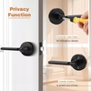 image:imageProbrico BedBath Room Door Lever Modern Flat Handles in Satin Nickel Privacy Door Lever Locks Contractor Pack10PackBlack