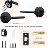 image:imageProbrico BedBath Room Door Lever Modern Flat Handles in Satin Nickel Privacy Door Lever Locks Contractor Pack10PackBlack