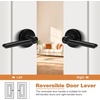 image:imageProbrico BedBath Room Door Lever Modern Flat Handles in Satin Nickel Privacy Door Lever Locks Contractor Pack10PackBlack