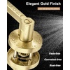 image:imageProbrico BedBath Room Door Lever Modern Flat Handles in Satin Nickel Privacy Door Lever Locks Contractor Pack10PackGold