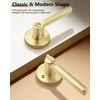 image:imageProbrico BedBath Room Door Lever Modern Flat Handles in Satin Nickel Privacy Door Lever Locks Contractor Pack10PackGold