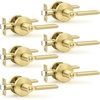 image:imageProbrico BedBath Room Door Lever Modern Flat Handles in Satin Nickel Privacy Door Lever Locks Contractor Pack10PackGold