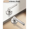 image:imageProbrico BedBath Room Door Lever Modern Flat Handles in Satin Nickel Privacy Door Lever Locks Contractor Pack10PackSatin Nickel