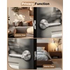 image:imageProbrico BedBath Room Door Lever Modern Flat Handles in Satin Nickel Privacy Door Lever Locks Contractor Pack10PackSatin Nickel