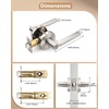 image:imageProbrico BedBath Room Door Lever Modern Flat Handles in Satin Nickel Privacy Door Lever Locks Contractor Pack10PackSatin Nickel