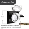 image:imageProbrico Black Door Knob Set Keyless Interior Door Knobs with Round Diamond Shape Crystal Glass Heavy Duty Privacy Door Knobs for Bathroom and Bedroom 6 Pack