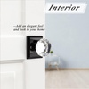 image:imageProbrico Black Door Knob Set Keyless Interior Door Knobs with Round Diamond Shape Crystal Glass Heavy Duty Privacy Door Knobs for Bathroom and Bedroom 6 Pack