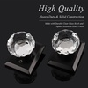 image:imageProbrico Black Door Knob Set Keyless Interior Door Knobs with Round Diamond Shape Crystal Glass Heavy Duty Privacy Door Knobs for Bathroom and Bedroom 6 Pack