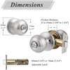 image:imageProbrico Black Door Knobs Flat Ball Interior BathBed Doorknobs Keyless Door Handles Locks for Bedroom Bathroom Privacy Function 10 PackBrushed Nickel