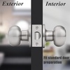 image:imageProbrico Black Door Knobs Flat Ball Interior BathBed Doorknobs Keyless Door Handles Locks for Bedroom Bathroom Privacy Function 10 PackBrushed Nickel