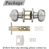 image:imageProbrico Black Door Knobs Flat Ball Interior BathBed Doorknobs Keyless Door Handles Locks for Bedroom Bathroom Privacy Function 10 PackBrushed Nickel