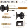 image:imageProbrico Black Door Knobs Flat Ball Interior BathBed Doorknobs Keyless Door Handles Locks for Bedroom Bathroom Privacy Function 10 PackOil Rubbed Bronze