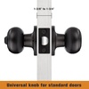 image:imageProbrico Black Door Knobs Flat Ball Interior BathBed Doorknobs Keyless Door Handles Locks for Bedroom Bathroom Privacy Function 10 PackOil Rubbed Bronze