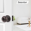 image:imageProbrico Black Door Knobs Flat Ball Interior BathBed Doorknobs Keyless Door Handles Locks for Bedroom Bathroom Privacy Function 10 PackOil Rubbed Bronze