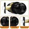 image:imageProbrico Black Door Knobs Interior Passage Door Knobs for Hallway Closet Matte Black Keyless Indoor Door Knob 6 Pack
