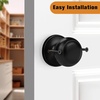 image:imageProbrico Black Half Dummy Door Knobs Round NonTurning Inactive Door Knobs Handles for Closet French Door4 Pack2 Pack
