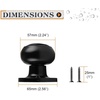 image:imageProbrico Black Half Dummy Door Knobs Round NonTurning Inactive Door Knobs Handles for Closet French Door4 Pack3 Pack