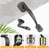 image:imageProbrico Black Lower Half Front Entry Handleset Heavy Duty Entry Door Handle with Interior Reversible Handed Lever Lock Grip Handle with Wave Lever Keyless Door Locks 1PackOil Rubbed Bronze