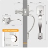 image:imageProbrico Black Lower Half Front Entry Handleset Heavy Duty Entry Door Handle with Interior Reversible Handed Lever Lock Grip Handle with Wave Lever Keyless Door Locks 1PackSatin Nickel