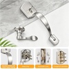 image:imageProbrico Black Lower Half Front Entry Handleset Heavy Duty Entry Door Handle with Interior Reversible Handed Lever Lock Grip Handle with Wave Lever Keyless Door Locks 1PackSatin Nickel