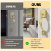 image:imageProbrico Black Lower Half Front Entry Handleset Heavy Duty Entry Door Handle with Interior Reversible Handed Lever Lock Grip Handle with Wave Lever Keyless Door Locks 1PackGold