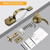 image:imageProbrico Black Lower Half Front Entry Handleset Heavy Duty Entry Door Handle with Interior Reversible Handed Lever Lock Grip Handle with Wave Lever Keyless Door Locks 1PackAntique Brass