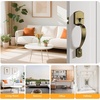 image:imageProbrico Black Lower Half Front Entry Handleset Heavy Duty Entry Door Handle with Interior Reversible Handed Lever Lock Grip Handle with Wave Lever Keyless Door Locks 1PackAntique Brass
