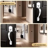 image:imageProbrico Black Lower Half Front Entry Handleset Heavy Duty Entry Door Handle with Interior Reversible Handed Lever Lock Grip Handle with Wave Lever Keyless Door Locks 1PackPolished Chrome