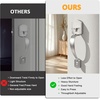 image:imageProbrico Black Lower Half Front Entry Handleset Heavy Duty Entry Door Handle with Interior Reversible Handed Lever Lock Grip Handle with Wave Lever Keyless Door Locks 1PackSatin Nickel