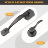 image:imageProbrico Black Lower Half Front Entry Handleset Heavy Duty Entry Door Handle with Interior Reversible Handed Lever Lock Grip Handle with Wave Lever Keyless Door Locks 1PackOil Rubbed Bronze