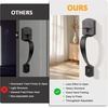 image:imageProbrico Black Lower Half Front Entry Handleset Heavy Duty Entry Door Handle with Interior Reversible Handed Lever Lock Grip Handle with Wave Lever Keyless Door Locks 1PackOil Rubbed Bronze