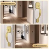 image:imageProbrico Black Lower Half Front Entry Handleset Heavy Duty Entry Door Handle with Interior Reversible Handed Lever Lock Grip Handle with Wave Lever Keyless Door Locks 1PackGold