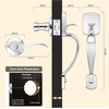 image:imageProbrico Black Lower Half Front Entry Handleset Heavy Duty Entry Door Handle with Interior Reversible Handed Lever Lock Grip Handle with Wave Lever Keyless Door Locks 1PackPolished Chrome