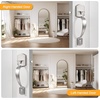 image:imageProbrico Black Lower Half Front Entry Handleset Heavy Duty Entry Door Handle with Interior Reversible Handed Lever Lock Grip Handle with Wave Lever Keyless Door Locks 1PackSatin Nickel