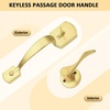 image:imageProbrico Black Lower Half Front Entry Handleset Heavy Duty Entry Door Handle with Interior Reversible Handed Lever Lock Grip Handle with Wave Lever Keyless Door Locks 1PackGold