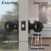 image:imageProbrico Black Round Entry Knob Keyed Entry Lock for Front Door Bedroom Bathroom Stainless Steel Entrance Lockset 1 Pack