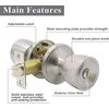image:imageProbrico Brushed Nickel Finish Handle Knobs Keyless Privacy Interior Doors Bed and Bath Lockset 5 Pack