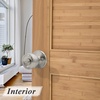 image:imageProbrico Brushed Nickel Finish Handle Knobs Keyless Privacy Interior Doors Bed and Bath Lockset 5 Pack