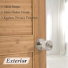 image:imageProbrico Brushed Nickel Finish Handle Knobs Keyless Privacy Interior Doors Bed and Bath Lockset 5 Pack