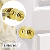 image:imageProbrico Brushed Nickel One Keyway Entrance Door Knobs Keyed Alike Door Locks Locksets for BedBath3 PackPolished Brass