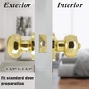 image:imageProbrico Brushed Nickel One Keyway Entrance Door Knobs Keyed Alike Door Locks Locksets for BedBath3 PackPolished Brass