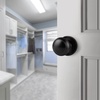 image:imageProbrico Brushed Nickel Passage Door Knobs Round Handles for Hall or Closet Knobs Keyless Hardware 5 PackBlack