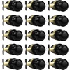 image:imageProbrico Brushed Nickel Passage Door Knobs Round Handles for Hall or Closet Knobs Keyless Hardware 5 PackBlack