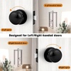 image:imageProbrico Brushed Nickel Passage Door Knobs Round Handles for Hall or Closet Knobs Keyless Hardware 5 PackBlack