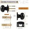 image:imageProbrico Brushed Nickel Passage Door Knobs Round Handles for Hall or Closet Knobs Keyless Hardware 5 PackBlack